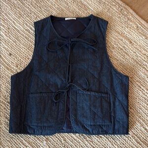 Peppermayo Blue Quilted Vest
